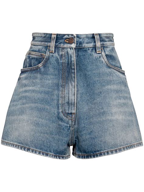 prada shorts denim